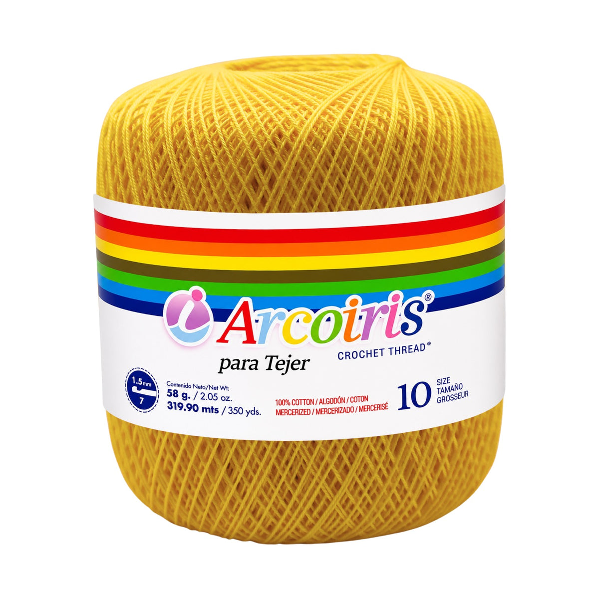 Crochet Arcoíris 10/3 — 0422 Amarillo Oro