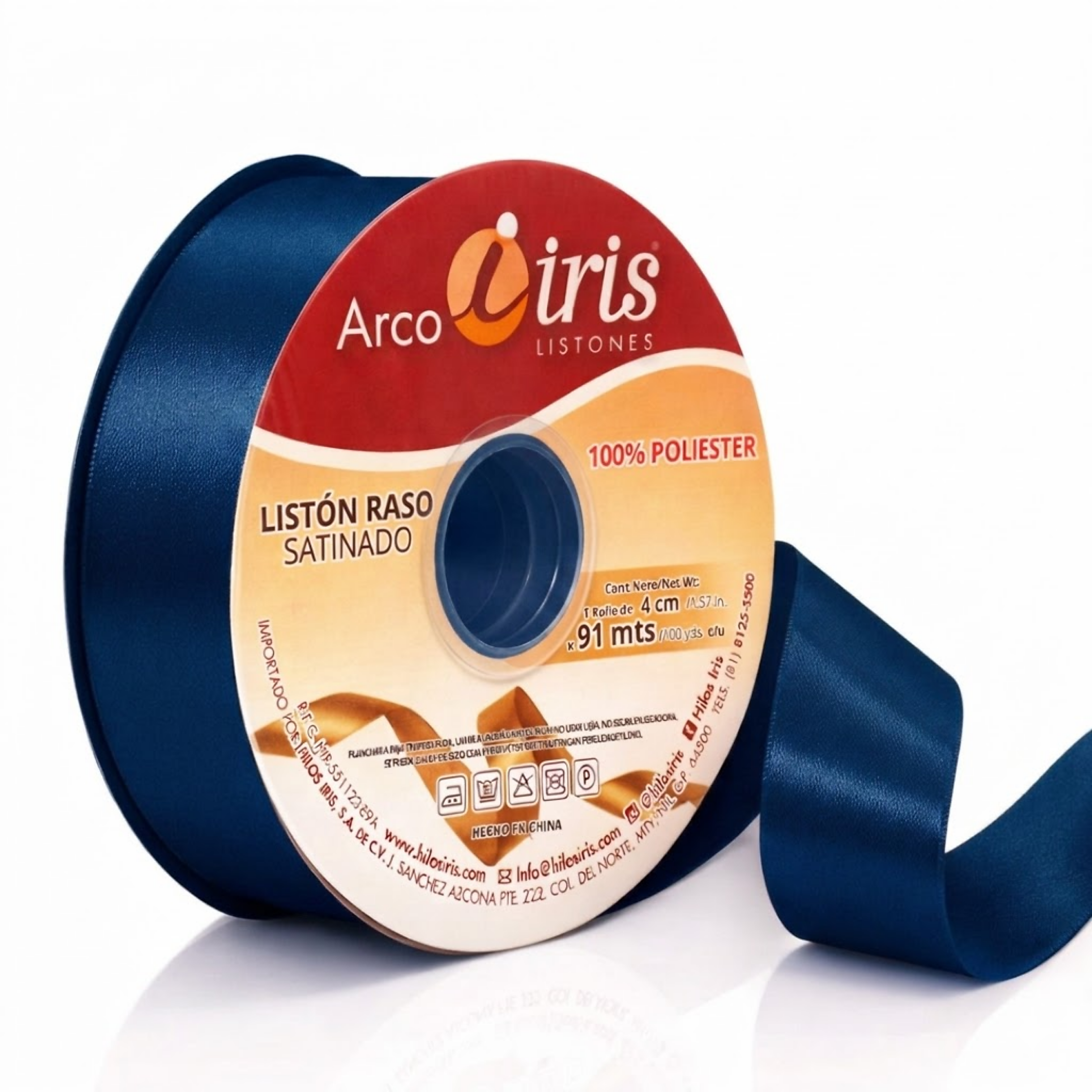 LISTÓN SATINADO 4CM 91 METROS - Azul Marino