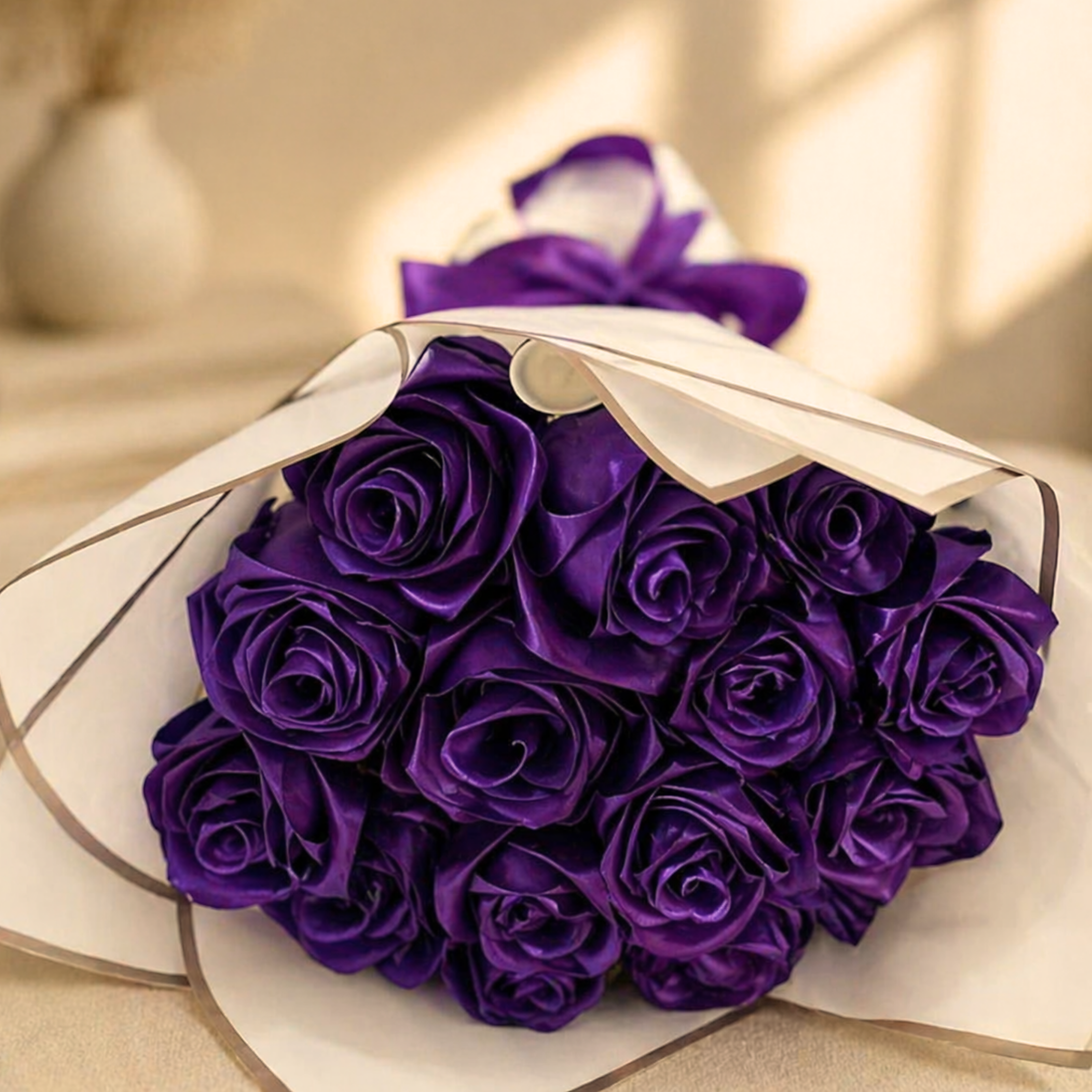 LISTÓN SATINADO 4CM 91 METROS - Morado