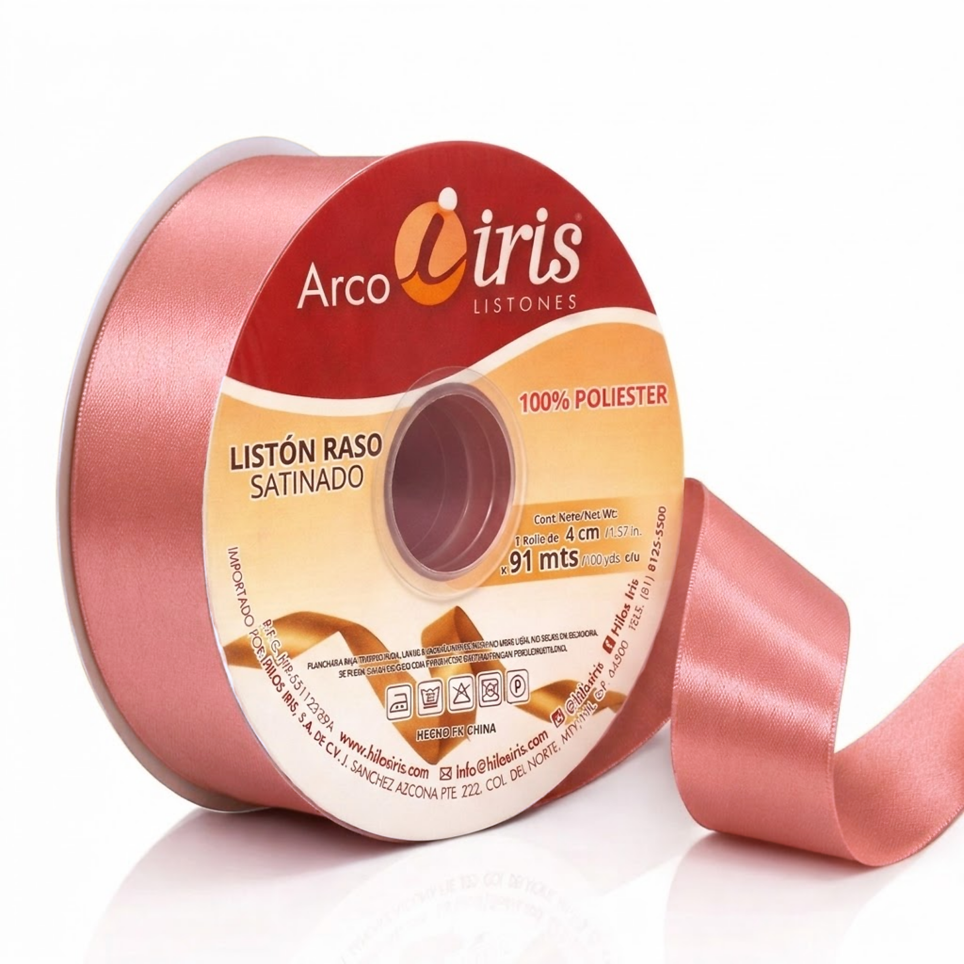 LISTÓN SATINADO 4CM 91 METROS - Palo de Rosa